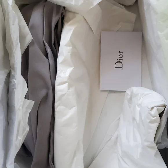 Dway Heeled Slide Toile de Jouy Light Pink and Ecru Embroidered - Picture 9 of 17